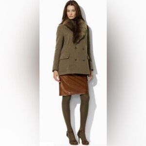 Ralph Lauren vintage Pea Coat shearling collar